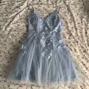 Floral embroidered formal dress